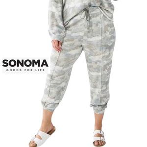 Sonoma Blue Camo French Terry Jogger Pants Plus Size 1X